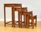 Chinese Hardwood Nest of Tables on Square Feet, Set of 4, Image 18