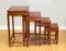 Chinese Hardwood Nest of Tables on Square Feet, Set of 4 5