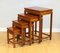 Chinese Hardwood Nest of Tables on Square Feet, Set of 4 3