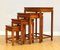 Chinese Hardwood Nest of Tables on Square Feet, Set of 4 2