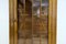 Small Walnut Glazed Bookcase with Glass Shelves on Queen Ann Style Legs, Image 9