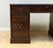 Black Leather Pedestal Desk on Plinth Base 10