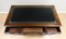 Black Leather Pedestal Desk on Plinth Base 7