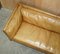 Large Tan Brown Leather 3-Seater Sofa 14