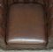 Butaca Chesterfield inglesa vintage de cuero marrón de Thomas Lloyd, Imagen 14