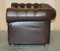 Vintage England Brown Leather Chesterfield Armchair from Thomas Lloyd 17
