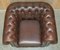Vintage England Brown Leather Chesterfield Armchair from Thomas Lloyd 13