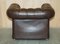 Vintage England Brown Leather Chesterfield Armchair from Thomas Lloyd 16
