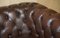 Butaca Chesterfield inglesa vintage de cuero marrón de Thomas Lloyd, Imagen 5