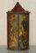 George I Henry VII Polychrome Painted Corner Wall Cabinets, 1700s, Set of 2, Image 2