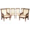 French Hardwood Hand Carved Sphinx Salon Dining Throne Chairs, 1880s, Set of 6 1