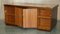 Vintage Burr Yew Wood Military Campaign Double Sided Partner Desk, Image 19
