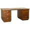 Doppelseitiger Vintage Partner Schreibtisch aus Wurzelholz aus Eibenholz 1