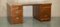 Vintage Burr Yew Wood Military Campaign Double Sided Partner Desk 2