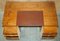 Vintage Burr Yew Wood Military Campaign Double Sided Partner Desk 17