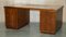 Vintage Burr Yew Wood Military Campaign Double Sided Partner Desk 18