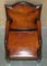 Gainsborough Hand Dyed Whisky Brown Leather Office Desk Chair, 1900s 15