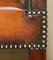Silla de escritorio Gainsborough vintage de cuero marrón whisky teñido a mano, años 50, Imagen 11