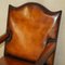 Silla de escritorio Gainsborough vintage de cuero marrón whisky teñido a mano, años 50, Imagen 3