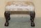 Victorian Claw & Ball Hardwood Framed Small Footstools, Set of 2 20