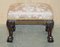 Victorian Claw & Ball Hardwood Framed Small Footstools, Set of 2 4