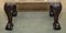 Set of Victorian Claw & Ball Hardwood Framed Small Footstools 8