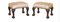 Set of Victorian Claw & Ball Hardwood Framed Small Footstools 1
