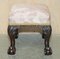 Victorian Claw & Ball Hardwood Framed Small Footstools, Set of 2, Image 19