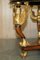 Mesa auxiliar de centro Sphinx de mármol y madera dorada del renacimiento egipcio vintage, Imagen 6