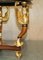 Tavolino vintage revival egiziano Sphinx in legno dorato e marmo, Immagine 11