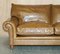 Full Scroll Arm Cushion Back Brown Leather Sofa from George Smith 3