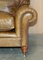 Full Scroll Arm Cushion Back Brown Leather Sofa from George Smith 12