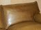 Full Scroll Arm Cushion Back Brown Leather Sofa from George Smith 10