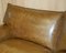 Full Scroll Arm Cushion Back Brown Leather Sofa from George Smith, Image 4