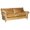 Full Scroll Arm Cushion Back Brown Leather Sofa from George Smith, Image 1