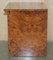 Vintage Burr Walnut Veneer Nightstands, Italy, Set of 2 17