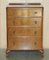 Vintage Hand Carved Cabriole Leg Burr & Burl Walnut Chest of Drawers, 1940s 3