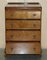 Vintage Hand Carved Cabriole Leg Burr & Burl Walnut Chest of Drawers, 1940s 20