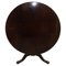 Victorian Brown Hardwood Circular Pedestal Tilt Top Breakfast Table 1