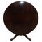 Victorian Brown Hardwood Circular Pedestal Tilt Top Breakfast Table, Image 1