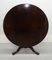 Victorian Brown Hardwood Circular Pedestal Tilt Top Breakfast Table 12