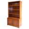 Teak Open Bookcase with Adjustable Shelves & Cupboard 1