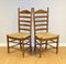 Farmhouse Rush Seat Ladder Back Dining Chairs, Set of 4 6