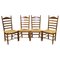 Farmhouse Rush Seat Ladder Back Dining Chairs, Set of 4, Image 1