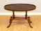 Antique Regency Oval Yew Wood Pie Crust Edge Coffee Table on Saber Feet, Image 7