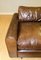 Brown Leather Armchair with Feather Filled Cushions 8