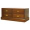 Military Campaign Style Brown Mahogany Chest / TV Stand 1