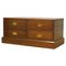 Military Campaign Style Brown Mahogany Chest / TV Stand, Image 1