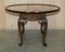 Hand Carved Burr Walnut Extending Coffee Table 12