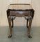 Hand Carved Burr Walnut Extending Coffee Table 8